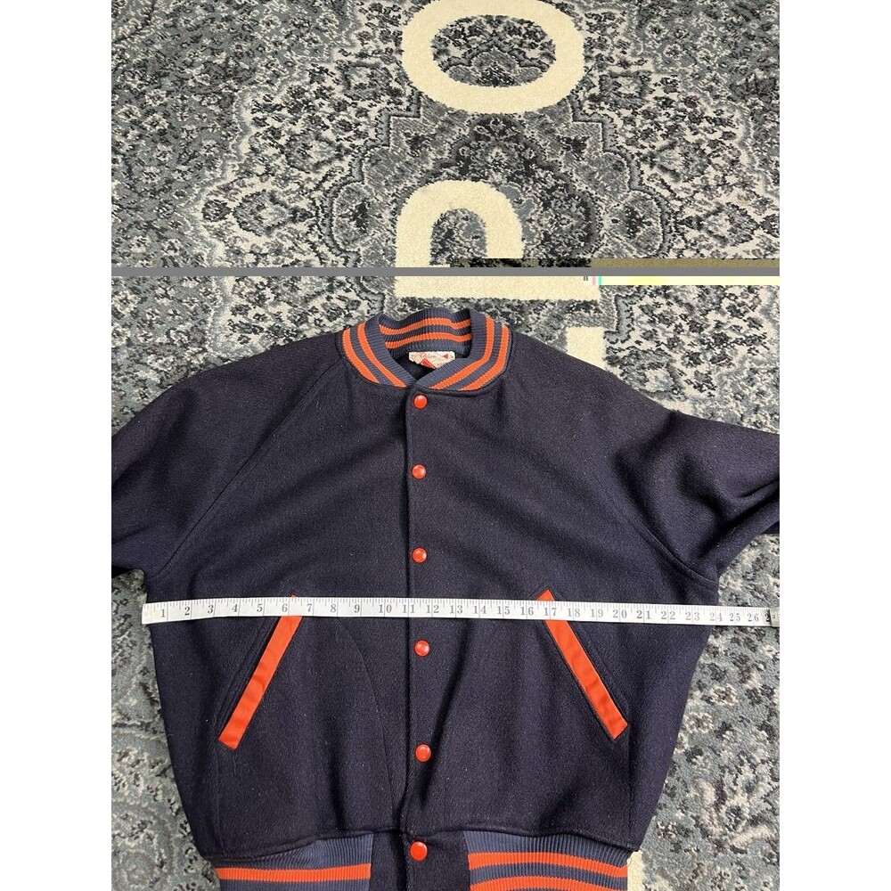 Mens Vintage 1950s Belen Athletic Wear Varsity Wool Jacket Size M Made In USA - Picture 11 of 11